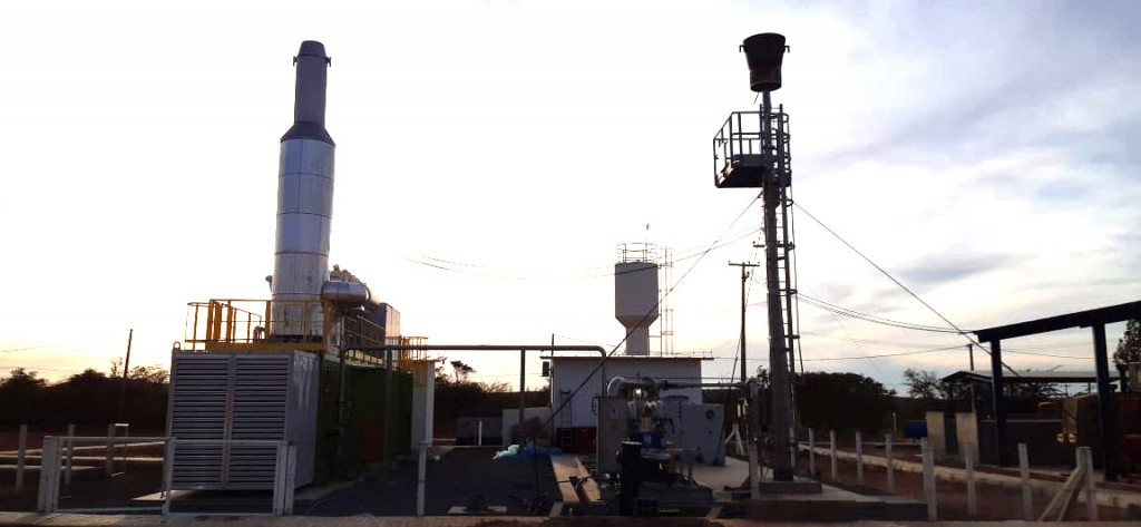 Planta da Usina de biogás inaugurada no aterro sanitário de Petrolina que entrou em operação plena na última segunda-feira (2/12). Foto: Divulgação.