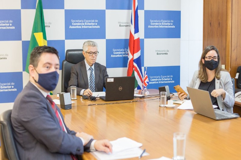 Em reunião virtual, autoridades dos dois países discutiram recuperação econômica global, clima e finanças verdes, serviços financeiros e infraestrutura. Foto: ME/Divulgação