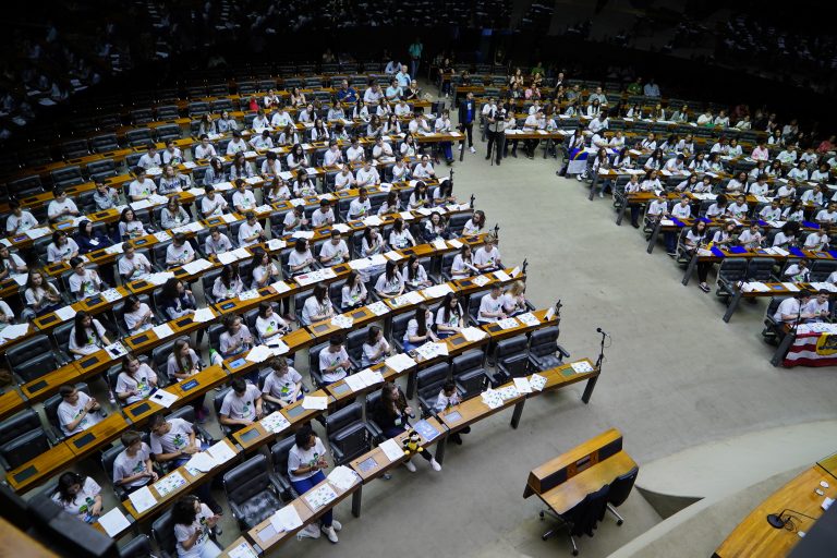 Para se inscrever, o estudante do 5º ao 9º ano deve formular um projeto de lei original e individual e preencher o formulário no Portal do Plenarinho. Foto: Câmara dos Deputados 