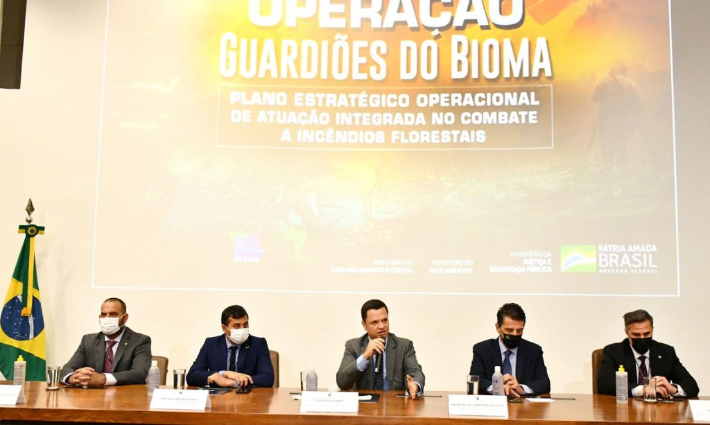 O ministro do Meio Ambiente, Joaquim Álvaro, afirmou que a ação conjunta "será efetiva para combater os crimes, especialmente os ligados a incêndios florestais". Foto: Isac Amorim/ MJSP / divulgação