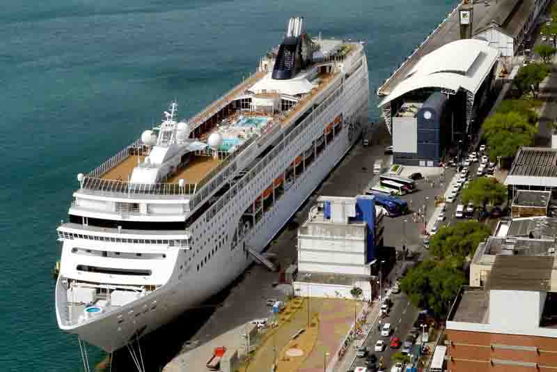 O primeiro navio de cruzeiros a atracar - o MSC Seaside - que possui capacidade para 5.545 pessoas, virá de Ilha Grande, São Paulo, com estimativa de 4000 passageiros. Foto: divulgação