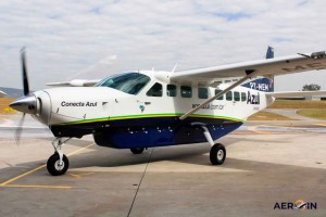 O primeiro voo de volta (Montes Claros – Guanambi) deve ocorrer no próximo domingo, 24, às 14h20. Foto: Cessna 208 Caravan da Azul Conecta / reprodução
