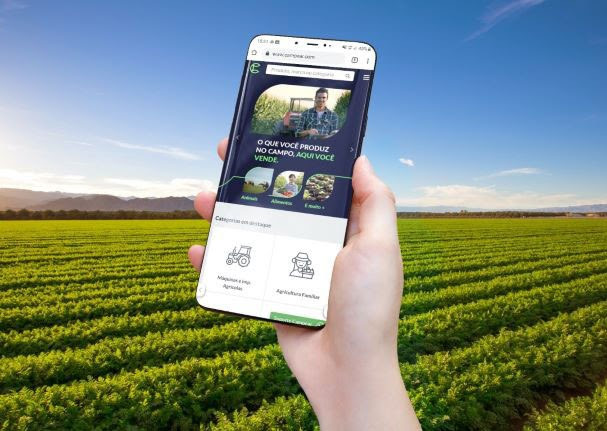 Com rede própria de franquias, a plataforma de marketplace, criada pela Campear, se tornou uma vitrine de compra e venda, acessível a fabricantes, comerciantes, prestadores de serviços e agricultores. Foto: divulgação Campear. Foto: divulgação Campear
