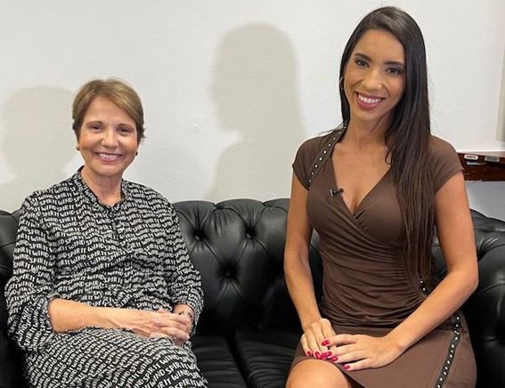 O programa, apresentado pela jornalista Raissa Lomonte, vai ao ar no Dia Internacional da Mulher em 8 de março, às 11h, pelo canal AgroMais. Na foto: a ex-ministra e agora senadora Tereza Cristina e a repórter Raissa Lomonte (Divulgação/AgroMais).