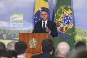 Jair Bolsonaro durante lançamento do Plana Safra 2019/2020, em cerimônia no Palácio do Planalto - Antonio Cruz/Agência Brasil