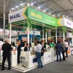 O estande brasileiro no evento conta com a participação de 12 empresas de diversos setores. Foto: reprodução/Expoalimentaria