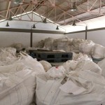 Galpão guarda resíduos sólidos que serão enviados à fábrica de cimento. Foto: divulgação.