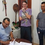 O presidente da Embrapa, Celso Moretti, diz que o novo acordo de cooperação complementa os projetos iniciados em 2018 pela Embrapa Acre e pela Funai. Foto Jornal Dia Dia - reprodução