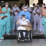Ermando Armelindo Piveta, Militar reformado de 99 anos, que esteve internado no Hospital das Forças Armadas, em Brasília, é um dos que venceram a Covid-19. Foto: reprodução.