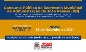São 320 vagas de Nível Médio e Superior para os cargos de Assistente Administrativo, Arquiteto e Engenheiro Civil. Remunerações podem passar dos R$ 6 mil.