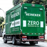 Com zero emissão de CO2 e particulados, os caminhões elétricos contam com autonomia de até 150 km e são equipados com regeneração de energia pelas frenagens (KERS). Foto: divulgação.SÃO PAULO SP, BRASIL: HEINEKEN: Caminhões Elétricos. (fotos: Edna Marcelino)