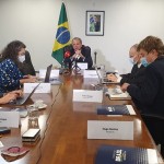 O Ministro da Economia, Paulo Guedes, conversou com a imprensa, nesta quarta-feira, 13 de outubro, em Washington - EUA. Foto: Arquivo Pessoal/Divulgação ME