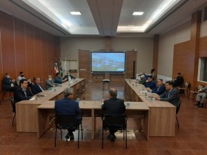 Presidente da CBPM, Antonio Carlos Tramm, participou de reunião com representantes da Valec. Foto: Ascom Seplan / divulgação