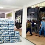 Os caminhões partiram da cidade de Luís Eduardo Magalhães, abastecidos com gêneros, em sua maioria, produzidos e beneficiados no Oeste baiano, como arroz, feijão, óleo de soja, café e fubá de milho. Foto: divulgação.