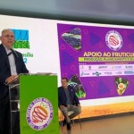 Chefe-geral da Embrapa Cerrados durante evento de lançamento da fase dois da Rota da Fruticultura na Agrobrasília. Foto: Juliana Caldas