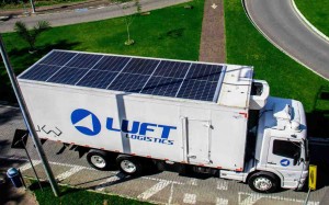 Luft Healthcare lança primeiro caminhão no Brasil com refrigerador da Innovaklim para veículos pesados, 100% elétrico, alimentado por energia solar. (Divulgação)
