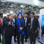 No espaço brasileiro da Auto Expo 2023, ministro de Petróleo e Gás Natural da Índia, Hardeep Singh Puri, destaca parceria com o Brasil e avanços do etanol no país. (Divulgação)