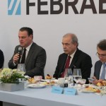 Reunião na sede da Febraban, em São Paulo, contou com a participação do ministro da Agricultura, mais três ministros e do presidente do BNDES. Imagem: WhatsApp / Divulgação MAPA