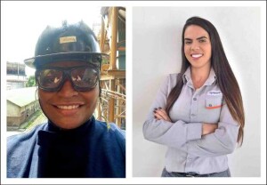Neste mês das mulheres, as histórias de Jessica, operadora de alto forno; Rhayssa, gerente-executiva, e de Néia, motorista de caminhão, ilustram o quadro de colaboradoras da empresa Aperam. Fotos: Aperam/Divulgação (montagem nossa)