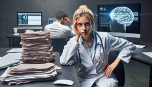 A revista especializada JAMA Network revela que mais de 50% dos casos de burnout nos profissionais da medicina estão diretamente ligados às tarefas administrativas exigidas por esses sistemas. (Divulgação)