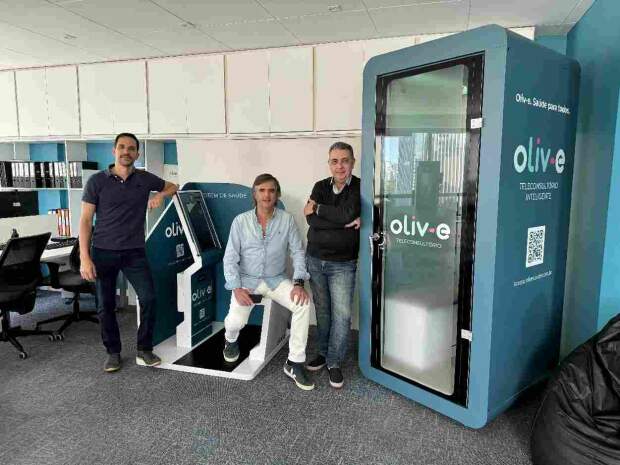 Para João Furlan, Lucilio Saraiva, e Gonçalo Eiró, fundadores da Oliv-e. “A era digital na saúde está apenas começando, e a Oliv-e está na vanguarda dessa transformação”. (Divulgação)