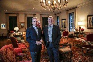 Como marco dos 150 anos da imigração italiana no Brasil, Prêmio Ciccillo Matarazzo per italiani nel mondo homenageia descendentes de italianos que se notabilizaram nas áreas cultural e empresarial. (Andrea Matarazzo e Rubens Ometto / Crédito: Alexandre Battibugli)