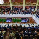 Especificamente para o agronegócio, em 10 anos a UE deve isentar em mais de 80% as importações agrícolas do Mercosul e dar acesso preferencial com menor tarifa a diversos produtos. (Montevidéu, Uruguai / Foto: Ricardo Stuckert / PR)