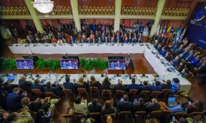 Especificamente para o agronegócio, em 10 anos a UE deve isentar em mais de 80% as importações agrícolas do Mercosul e dar acesso preferencial com menor tarifa a diversos produtos. (Montevidéu, Uruguai / Foto: Ricardo Stuckert / PR)