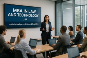 Curso oferece formação inédita no país e aborda a interseção entre direito, ética digital e novas tecnologias. (USP/ ChatGPT-Image)