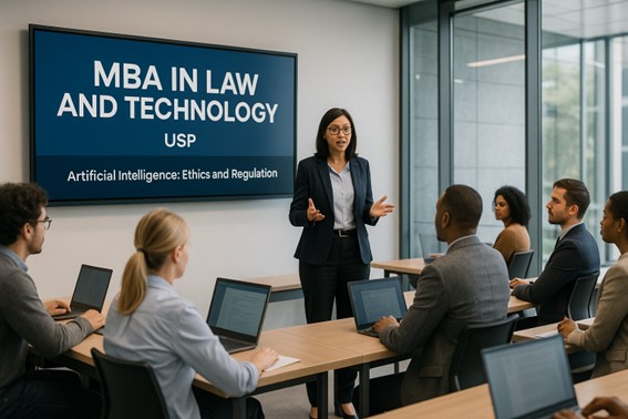 Curso oferece formação inédita no país e aborda a interseção entre direito, ética digital e novas tecnologias. (USP/ ChatGPT-Image)