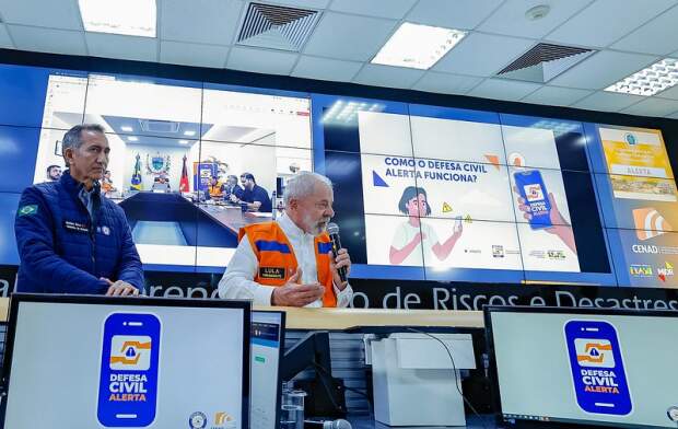 Ferramenta é usada para informar população em casos de desastres de grande perigo. (Ricardo Stuckert / PR / Agência Gov | via MCid)