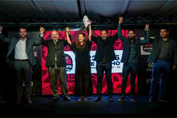 Feira Internacional da Cadeia Produtiva da Carne anuncia novo conceito, expansão internacional e uma infraestrutura redesenhada para negócios e inovação. Autoridades prestigiaram o lançamento. (Feicorte / divulgação).