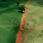 Imagem de drone mostra diferenças de pastagem entre Tifton 85, mais resistente e robusto, e o capim braquiária, mesmo sem irrigação. Inovação é caminho para amenizar efeitos negativos da estiagem nos campos. (Foto: WhatsApp-Image-2025-12-04 / divulgação)