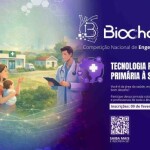 Competição nacional de engenharia biomédica desafia estudantes de todo país a desenvolver soluções tecnológicas para a saúde pública. Levantamento da Serasa Experian e da Saúde Digital Brasil (SDB), de 2025, aponta que 72% das teleconsultas foram solucionadas integralmente em ambiente digital. (Arte: Divulgação)