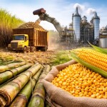 As duas cadeias são complementares e precisam atuar de forma coordenada para ampliar a competitividade do setor e impulsionar novas rotas de descarbonização, fundamental para fortalecer a transição energética e consolidar a liderança brasileira. (ChatGPT-Image-18-de-mar.-de-2026 / reprodução VisãoAgro)