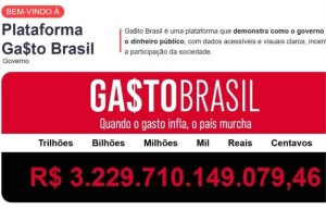 Painel da CACB e ACSP reúne gastos da União, estados, DF e municípios com base em dados do Tesouro Nacional e ganhará novas funcionalidades em agosto. (Gasto Brasil/Reprodução)